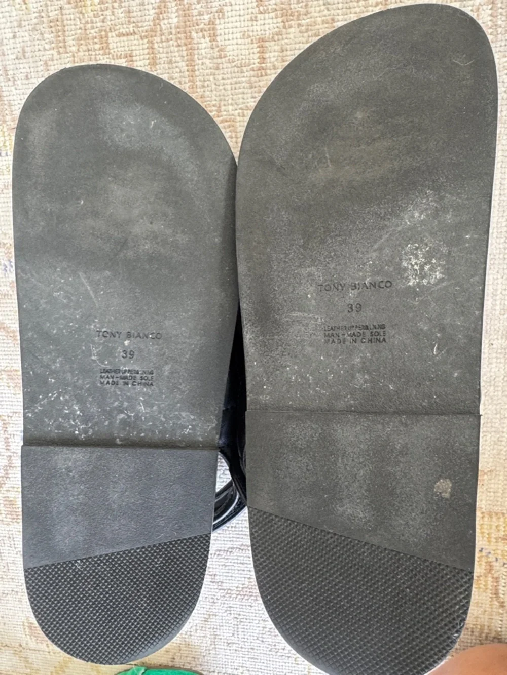 Tony Bianco Hiranni grandad sandals in black leather Size 39
